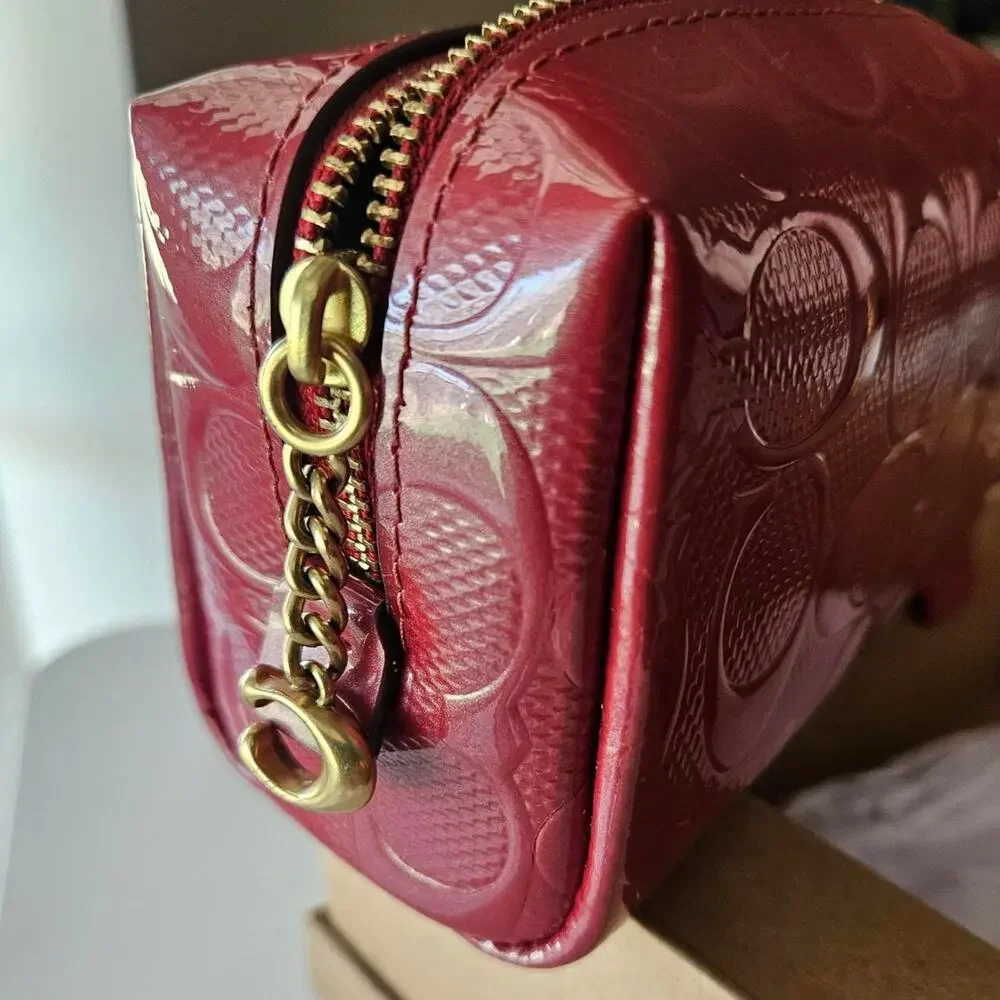 Coach red wristlet